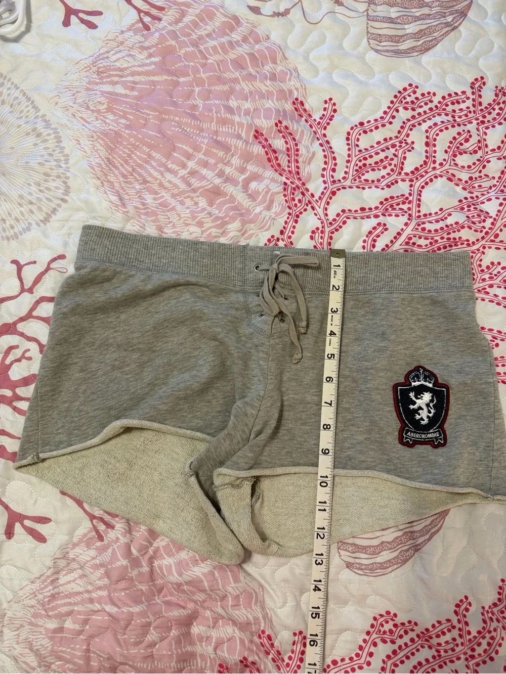 Abercrombie & Fitch Gray Athletic Lounge Shorts with Crest Patch